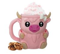 Highland Cow Ice Cream Pint Holder - 3D Printed Leak Proof Beer Can Sleeve with Anti-Freeze Handle, Non-Slip Base Fits Ice Cream 16oz, Gift for Highland Cow Lovers