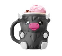 Highland Cow Ice Cream Pint Holder - Animal Ice Cream Holder with Anti-Freeze Handle, Non-Slip Base Leak Proof Beer Can Sleeve, Highland Cow Lover gi-fts