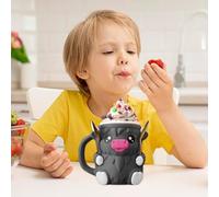 Highland Cow Ice Cream Pint Holder | Cute Highland Cow Ice Cream Holders Sleeves with Anti-Freeze Handle & 2 Spoons, for Freezer Dessert Soda Camping Party BBQ Family Men Women