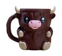 Highland Cow Ice Cream Pint Holder, Ice Cream Holder for Ben and Jerry with Handle, Ferdinand The Bull Lover Gifts, Stainless Steel