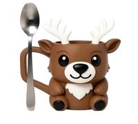 Highland Cow Ice Pint Holder, Cute Cow Ice Cream Pint Holder, with Spoon Slot, Secret Snack Drawer, Cup Holder, Cute Animal Ice Container, Leak-Proof, Cosy Beer Can Cup