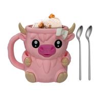 Highland Cow Ice Pint Holder, Ice Cream Pint Holder, Highland Cow Popsicle Containers with Antifreeze Handle Dessert Cup Reusable Beer Can Holders for Gathering Picnic No More Cold Hands