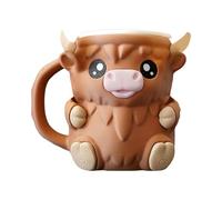 Highland Cow Icecream Pint Holder | Highland Cow Beer Cooler Sleeve | Cute Animal Ice Cream Tubs Sleeve with Secret Drawer | Leak Proof Ice Cream Cups Holders for Popsicles Desserts Lover