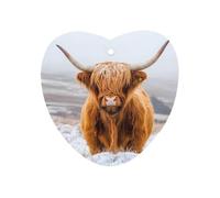 Highland Cow in Scottish Highlands Car Air Freshener Aromatherapy Tablets Hanging Scented Cards for Rooms Bathrooms Wardrobe Love form