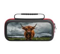 Highland Cow in The Scottish Highlands Carry Case for Switch Hard Shell Protective Cover Pouch Travel Carrying with Handle