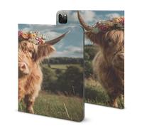 Highland Cow in The Scottish Highlands Case Compatible for IPAD Pro 2021 （11in） Tablet Cases Cover Protective Auto Wake/Sleep