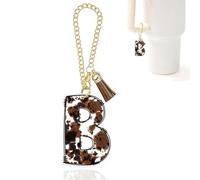 Highland Cow Initial B Charm for Stanley Cup,Tumbler Keychain Letter Charm Stanley Cup Accessories for Purse Backpack,Highland Cow Gifts for Women Her Mom Sister Friend Birthday