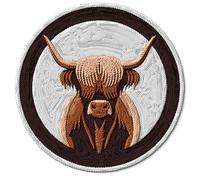 Highland Cow Iron on Patch Embroidered ID45095