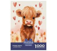 Highland Cow Jigsaw Puzzles Puzzle for Adults Kids. 1000 Piece Great Gifts Challenge Toy Educational Game Home Decoration for Educational Games Gifts 70x50cm/1000pcs