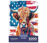 Highland Cow Jigsaw Puzzles Puzzle for Adults Kids. 1000 Piece Impossible Challenge Toy Educational Games Home Decoration for Adults& Kids Age 14 Years Up 38x26cm/1000pcs