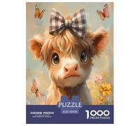 Highland Cow Jigsaw Puzzles Puzzles for Adults Kids. 1000 Piece Great Gifts Challenge Toy Educational Games Home Decoration for Educational Games Gifts 70x50cm/1000pcs