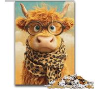 Highland Cow JigsawPuzzle 2000 Pieces for Adults, Challenging Game And Family Play with Matching Poster And Trivia Sheet (70x100cm)