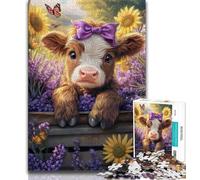 Highland Cow Jigsaws Puzzles 1000 Pieces for Teenagers Gifts,Decompressing Intellectual Educational Toy Birthday Present,Gifts,Wall Art (38x26cm)
