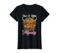 Highland Cow Just A Little Moody Funny Farm Farmer Gifts T-Shirt