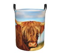 Highland Cow Large Laundry Basket, Waterproof Laundry Hamper Laundry Bag With Handles, Collapsible Laundry Basket Easy Storage