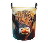 Highland Cow Laundry Basket Hamper Kids Storage Basket Toy Organizer Bin For Bedroom, Bathroom, College Dorms, Boys And Girls