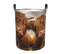 Highland Cow Laundry Basket Hamper Kids Storage Basket Toy Organizer Bin For Bedroom, Bathroom, College Dorms, Boys And Girls