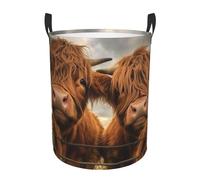 Highland Cow Laundry Basket Hamper Large Kids Storage Basket Toy Organizer Bins For College Dorms, Boys Girls Baby Bedroom,Bathroom