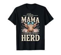 Highland Cow Mama Loves Her Herd Country Western T-Shirt