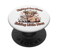 Highland Cow Mama Raising Little Moos Fun for Animal Lovers PopSockets Adhesive PopGrip