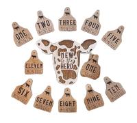 Highland Cow Milestone Marker - Monthly Milestone Cards of Wood with Highland Cow Design, Cute Highland Cow Baby Cut-Outs, Baby Milestone Decoration for Newborns, Unique Cow B B