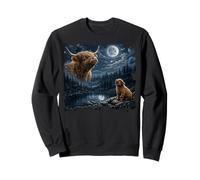 Highland Cow Mooing At The Moon Sweatshirt