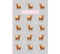 Highland Cow Notebook: Cute Highland Cow Lined Journal, Perfect for Anyone who Loves Highland Cows & Cattle - Grey/Pink