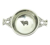 Highland Cow Pewter Knot Band Quaich Bowl Scottish Quaich 179