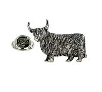 Highland Cow Pewter Lapel Pin Badge