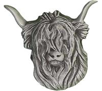 Highland Cow Pin Badge, Pewter
