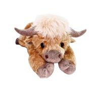 Highland Cow Plush Toy - 14 Inch Stuffed Livestock to Cuddle, Comfortable Companion with Animal Silhouette, Sofa Decor for Adults, Girls,