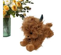 Highland Cow Plush Toy - Cattle Stuffed Animal Doll for Cozy Snuggles, Adorable Companion with Soft Design, Sofa Toy for Kids Teens Adults Family Friends Girls Birthday, 14.96x8.66 Inches