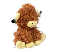 Highland Cow Plush Toy - Scottish Highland Cow | Highlandd Bull Toy | Soft Shaggy Faux- Animal Cuddle Companion, Long Curved Horns, Collectible Stuffed Farm Breed Decor Gift