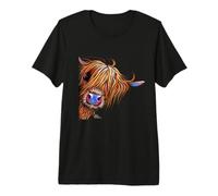Highland Cow Print Animal Print ' Sugar LuMP ' Premium T-Shirt