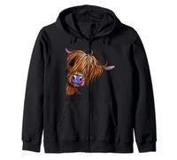 HiGHLaND CoW PRiNT ANiMaL PRiNT ' SuGaR LuMP ' Zip Hoodie