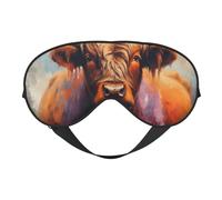 Highland Cow Print Lightweight Sleep Mask Breathable Light-Blocking Travel Yoga Outdoor Adventures
