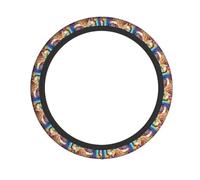 Highland Cow Printed,15 Inch Universal Car Steering Wheel Cover Anti-Slip Elastic Cars Accessories Steering Covers
