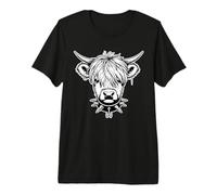 Highland Cow Punk Rocker Bull Premium T-Shirt