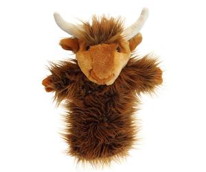 Highland Cow puppet Highland Cows hand puppet Farm long sleeved glove puppets