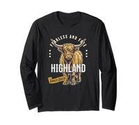 Highland Cow Ranch Queen Funny Long Sleeve T-Shirt