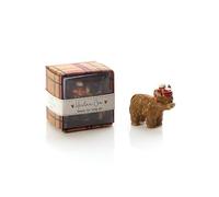 HIGHLAND COW RESIN KEEPSAKE ORNAMENT WITH TARTAN GIFT BOX