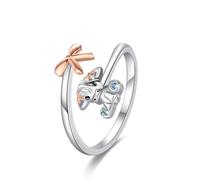 Highland Cow Ring for Women,Sterling Silver Cute Scottish Cow Ring Adjustable Animal Rings Jewellery Graduation Gifts