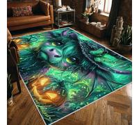 Highland Cow Rugs Living Room, Extra Large Rug, Low Pile Rug Non Slip, Washable, Area Rugs for Living Room, Fantasy Magic Animal Home Decor Floor Carpets, 200x290 cm, FD727