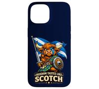Highland Cow Scotland Flag Case for iPhone 15