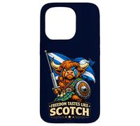 Highland Cow Scotland Flag Case for iPhone 15 Pro
