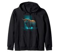 Highland Cow Scottish Cattle Portrait Zip Hoodie