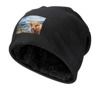 Highland Cow Scottish Mountains Beanie Hats Winter Warm Skull Pullover Cap Cozy Knit Cap for Men And Women Gifts