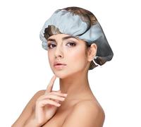 Highland Cow Scottish Wildlife,Adjustable Silk Hair Wrap Adult's Satin Sleeping Cap Hair Women's Elastic Sleep Bonnet