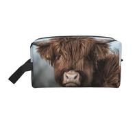Highland Cow Scottish WildlifeLarge Capacity Cosmetic Organizer，Travel Makeup Bag for Women