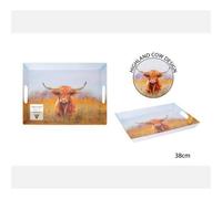 Highland Cow Serving Tray 2 Pack - Brown